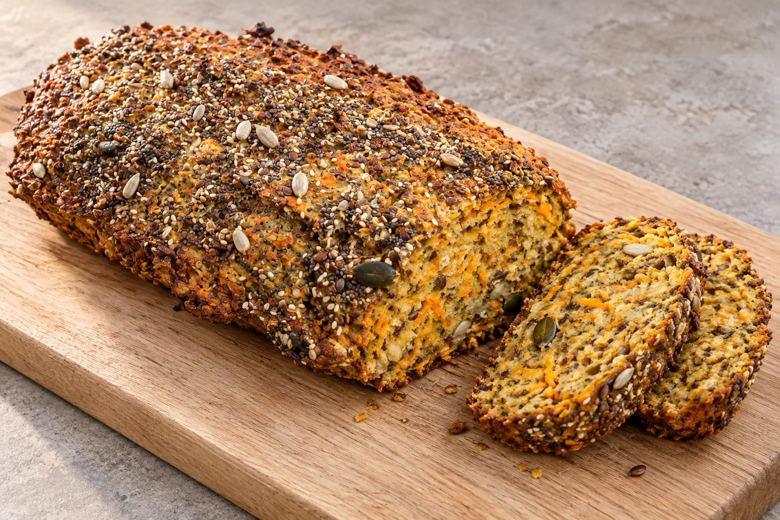Saftiges Karotten-Saaten-Brot